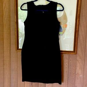 St John Caviar black sleeveless sheath dress 8